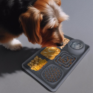 4-in-1 Multifunctional Dog Lick Mat - Reduce Boredom with Slow Feeder & Licking Zones 4-in-1 Multifunctional Dog Lick Mat - Reduce Boredom with Slow Feeder & Licking Zones