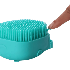 Silicone Dog Bath Brush with Shampoo Dispenser – Grooming Brush for Dogs, Cats & Other Pets